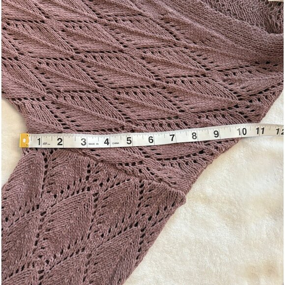 No Boundaries XS Mauve Open Front Lightweight Knit Cardigan Sweater With Pockets - Picture 7 of 9
